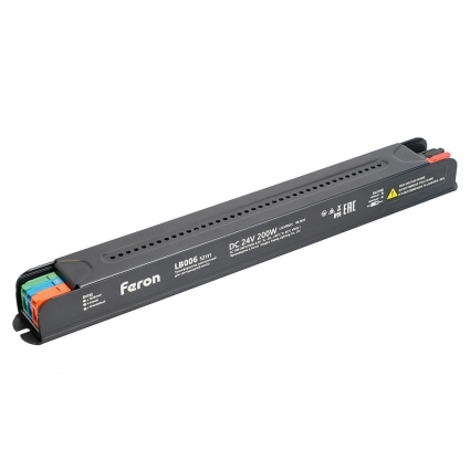 Трансформатор для светодиодной ленты с диммированием Feron LB009 52131, цвет черный, мощность 200 Вт