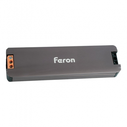 Трансформатор электронный для светодиодной ленты 300W 12V IP67 (драйвер), LB007 Feron 53148, цвет серый, мощность 200 Вт