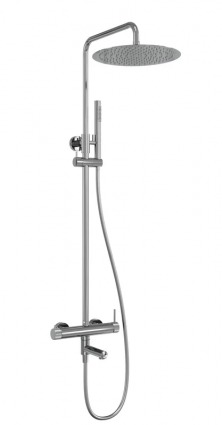 Душевая стойка Milleau ML5219KS.DM-CR глянцевый хром штанга 138.7 см, шланг силиконовый 150 см