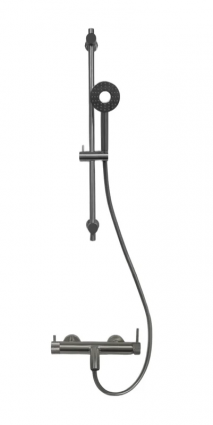 Смеситель для ванны с душем Milleau ML81803M/0705Q.BD-GM брашированная оружейная сталь, однорычажный, длина излива 22.2 см