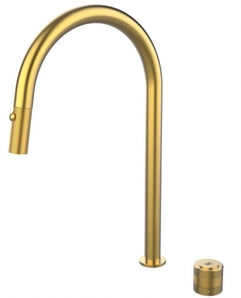 Смеситель для кухни Kantera Cignus KTR047 EG эврика золото (eureka gold) длина излива 23.2 см