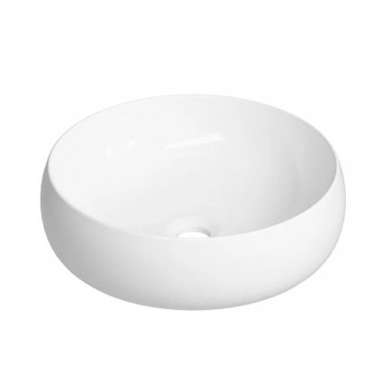 Накладная раковина для ванной комнаты Lavinia Boho Bathroom Sink 33311087: умывальник из фарфора 36 см, круглый, цвет глянцевый белый