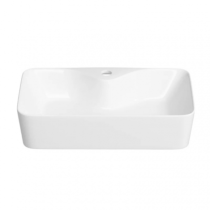 Накладная раковина для ванной комнаты Lavinia Boho Bathroom Sink 33311106: умывальник из фарфора 54 см, прямоугольный, цвет глянцевый белый