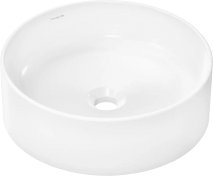 Накладная раковина Hansgrohe Xuniva S 40 глянцевая белая, круглая, фаянс