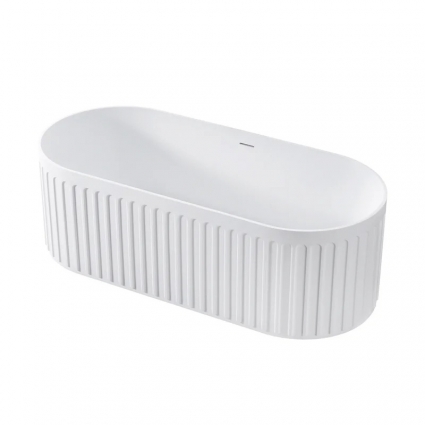 Ванна из искусственного камня Vincea VBT-4S09MW, 1700х750х550, белая матовая, отдельностоящая, объем 380 л.
