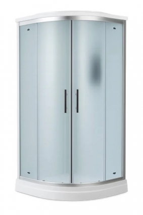 Душевая кабина Timo T-6609 PDS 90x90 см, с низким поддоном, профиль хром, четверть круга, стекло матовое