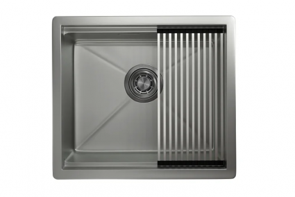 Мойка кухонная Granula Kitchen Space 5045U 50x45, матовая сталь, встраиваемая сверху, встраиваемая снизу, нержавеющая сталь, прямоугольная
