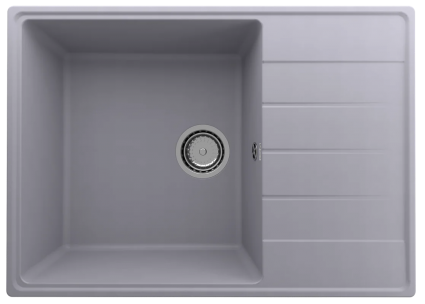 Мойка кухонная Ulgran Quartz Prima 700-05 70x50, бетон, встраиваемая сверху, кварц, матовая, прямоугольная