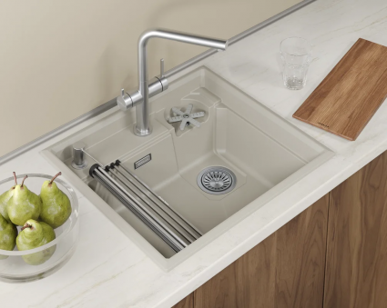 Кухонная мойка Granula  KITCHEN SPACE RINZER 5807R, КРЕМАН, кварц, прямоугольная