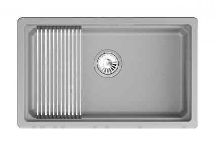 Мойка кухонная Granula Kitchen Space 7303iU 73x45, алюминиум, встраиваемая снизу, кварц, матовая, прямоугольная