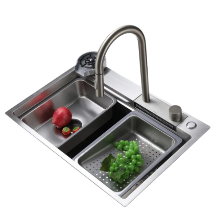 Мойка кухонная Abber Wasser Kreis AF2194SP 68x46, сатин, встраиваемая сверху, нержавеющая сталь, брашированная, прямоугольная