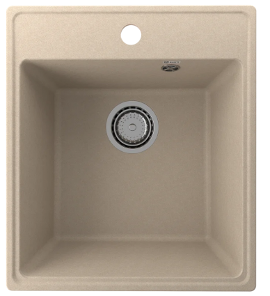 Мойка кухонная Ulgran Quartz Forte 425-03 43x48, десерт, встраиваемая сверху, кварц, матовая, прямоугольная