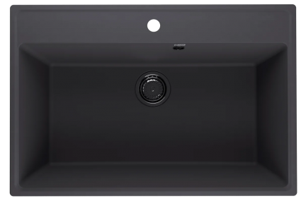 Мойка кухонная Ulgran Quartz Forte 760-08 76x51, космос, встраиваемая сверху, кварц, матовая, прямоугольная