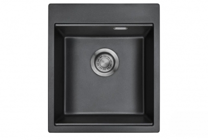 Мойка кухонная Emar Quartz EMQ-1420.Q Оникс 42x50, оникс, встраиваемая сверху, кварц, матовая, прямоугольная