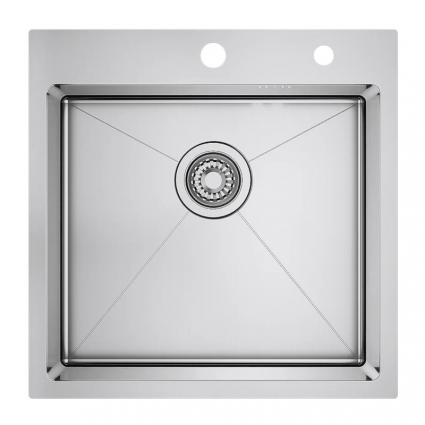 Мойка кухонная Raglo R700.5050.05 50x50, сатин, встраиваемая сверху, нержавеющая сталь, квадратная