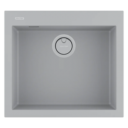 Мойка кухонная Paulmark Decoration 41 PM935650-UGR 56x50, urban grey, встраиваемая сверху, искусственный гранит, матовая, прямоугольная