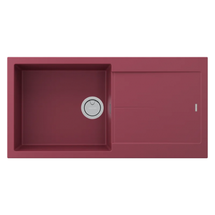 Мойка кухонная Paulmark Extensio 99 PM989950-ME 99x50, merlot, встраиваемая сверху, акрила, матовая, прямоугольная