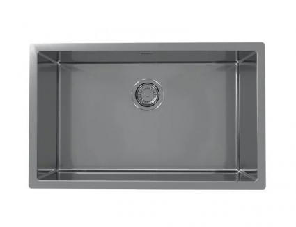Alveus Мойка для кухни QUADRIX MONARCH 60 NEW ANTHRACITE 740x400x200 в компл. с выпуском без сифона,, прямоугольная