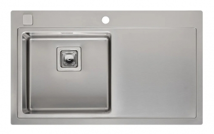 Мойка кухонная Kantera Phoenix 40 LUX OKG R32909 86x51, stainless steel, интегрированная, встраиваемая сверху, встраиваемая снизу, нержавеющая сталь, брашированная, прямоугольная