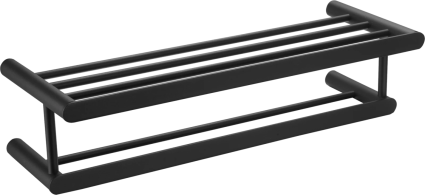 Полка для полотенец в ванную Mediclinics Aura AI1323B black finish черный, подвесной