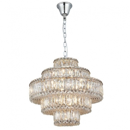 Подвесная люстра Newport 8450 8459+6/C chrome М0066728 в классическом стиле, цвет хром