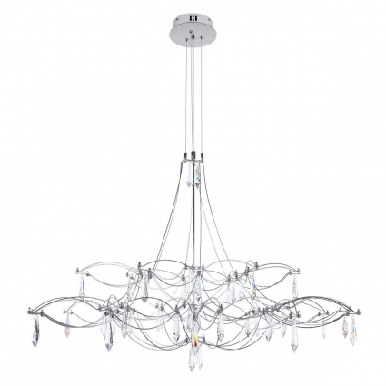 Подвесная люстра Loft IT Mira 10590/1000 Silver Asfour в стиле арт-деко, цвет серебро