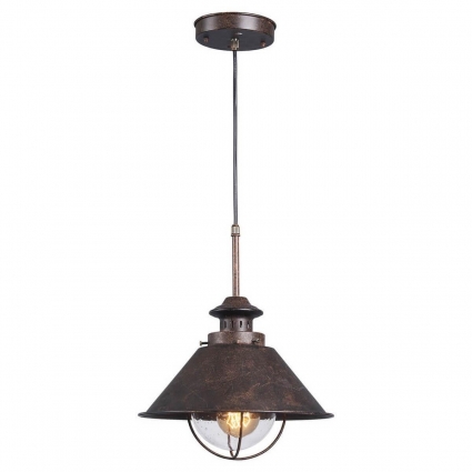 Подвесной светильник Lussole Loft LSP-9833 в стиле лофт, цвет коричневый
