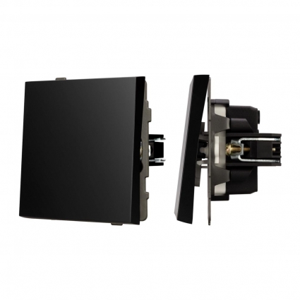 Механизм выключателя одноклавишный непроходной SWT-TENDO-MK01-PL-BK (230V, 10A) Arlight 054035, цвет черный