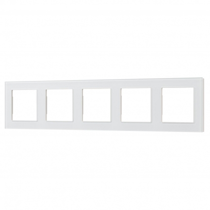 Рамка стеклянная FRM-GLARE-GS-5-WH Arlight 043805 цвет белый