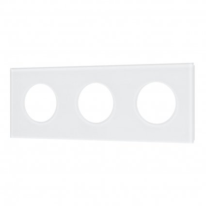 Рамка стеклянная FRM-GLARE-GC-3-WH Arlight 043838 цвет белый
