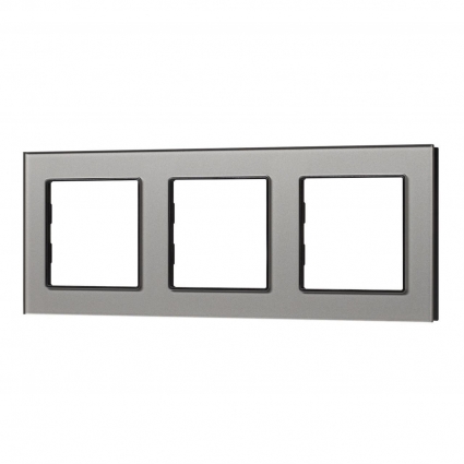 Рамка стеклянная FRM-GLARE-GS-3-GR Arlight 043801 цвет серый