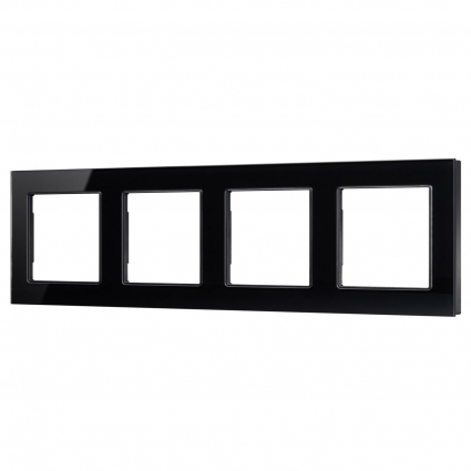 Рамка стеклянная FRM-GLARE-GS-4-BK Arlight 043803 цвет черный