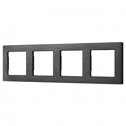 Рамка алюминиевая FRM-PRESTO-ALS-4-BK Arlight 043862 цвет черный