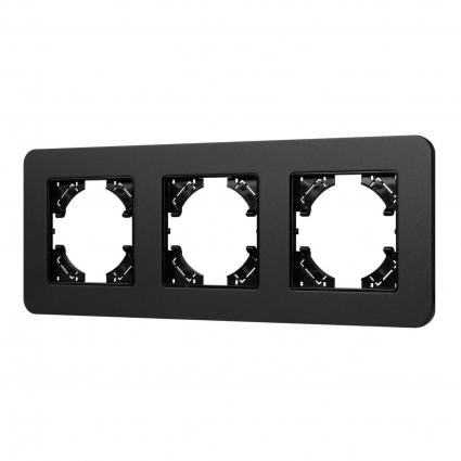 Рамка алюминиевая FRM-AKIRY-SFAL-3-BK Arlight 049741 цвет черный