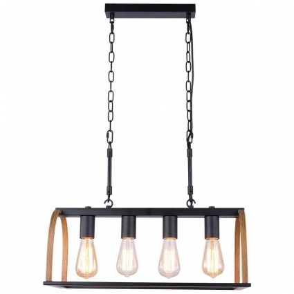 Подвесная люстра Lussole Loft Cornville LSP-8575 в стиле лофт, цвет черный