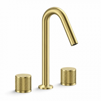 Смеситель для раковины Wasserkraft Мюриц (Muritz) 9835BG матовое золото двухвентильный
