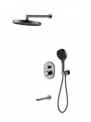 Душевая система ALTROBAGNO Рикко (Ricco) 040309 GM цвет сталь, шланг 150 см