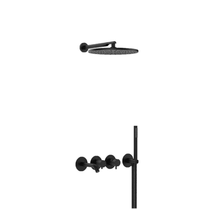 Душевой комплект Mariani B1417HNXP3TB30 С ВНУТРЕННЕЙ ЧАСТЬЮ, матовый черный, шланг 150 см