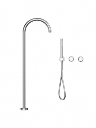 Напольный смеситель для ванны с душем ALTROBAGNO Рикко (Ricco) 020204 Cr С ВНУТРЕННЕЙ ЧАСТЬЮ, глянцевый хром, однорычажный, длина излива 28 см