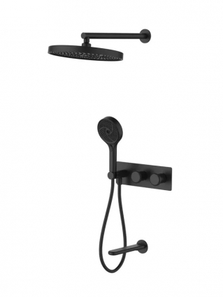 Душевая система ALTROBAGNO Рикко (Ricco) 040302 MB цвет черный, шланг 150 см