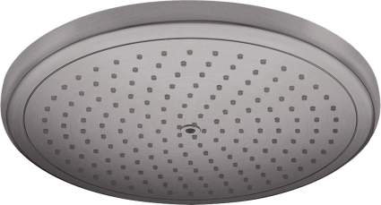 Верхний душ Hansgrohe Croma 280 1jet 26220340 шлифованный черный хром штанга 5.9 см, размер 21.7 см