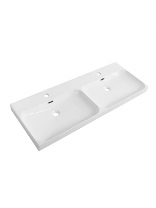 BelBagno Керамическая раковина с двумя чашами BB-8078-120-2, 1220x460x140