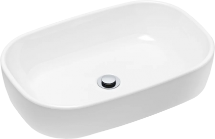 Накладная раковина Lavinia Boho Bathroom Sink 21520788 белая, хром, прямоугольная, с донным клапаном, хром
