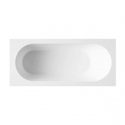 Ванна из искусственного камня Vincea VBT-8SB1 Солид Серфейс (Solid Surface) VBT-8SB1-1700 170x75 см, встраиваемая, матовая белая, на ножках, со сливом-переливом, прямоугольная, объем 217 л.