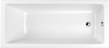 Акриловая ванна WHITECROSS Wave Slim 0111.170070.100 без опоры 170x70 см, встраиваемая, белый глянец, прямоугольная, объем 210 л.