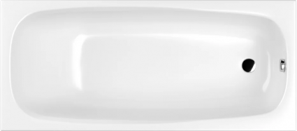 Акриловая ванна WHITECROSS Layla 0102.170075.100 без опоры 170x75 см, пристенная, белый глянец, прямоугольная, объем 230 л.