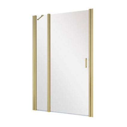 Vegas-Glass Душевая дверь в нишу Vegas Glass EP-F-1 NOVO h2000 145 03 10 L профиль матовое золото, стекло сатин, распашная, левая