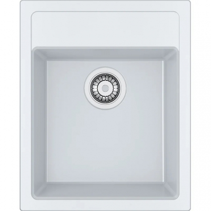 Мойка кухонная Franke Smart Sirius SID 610-40 43x53, снежно-белая, встраиваемая сверху, искусственный камень, полированная, прямоугольная