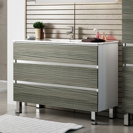 Тумба для комплекта Sanvit Кубэ-3 100 с ящиками, с доводчиками