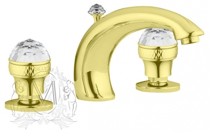 Смеситель Migliore Axo Swarovski ML.AXO-613F Do для биде двухвентильный, золото